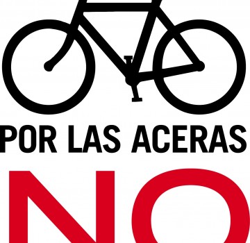 imagen por las aceras no bicis